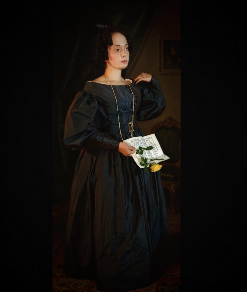 Late 1830s dress inspired by Mary Shelley