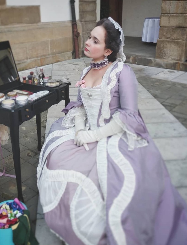 Robe à la Française in French style, c. 1750